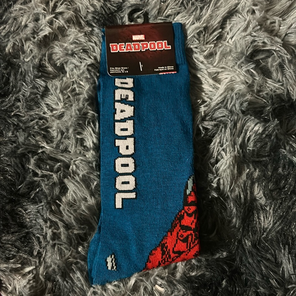 Marvel Deadpool Blue Socks